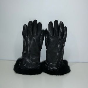 Leather And Fur Gloves